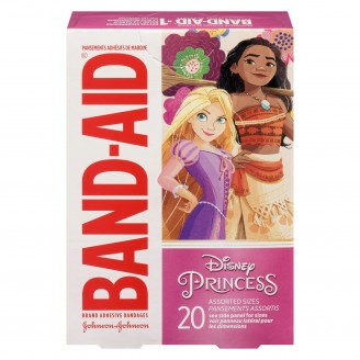 Band-Aid Adhesive Bandages Disney Princess, 20 Assorted Sizes